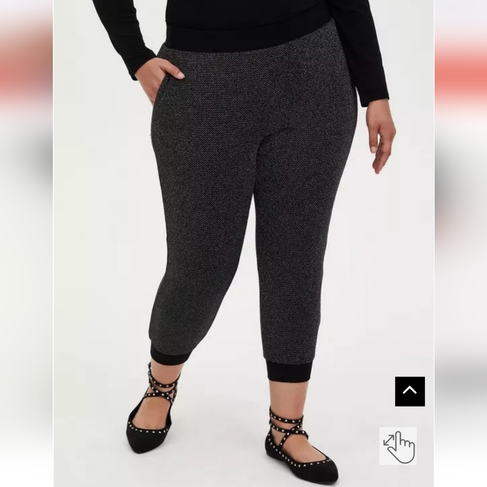 Torrid Relaxed Fit Jogger - Shimmer Black